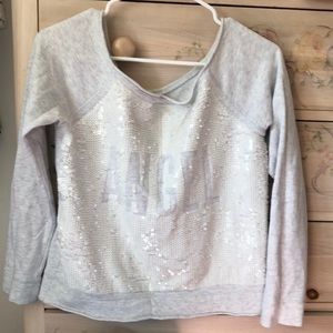 Victoria’s Secret Angel Glitter Gray Pull Over